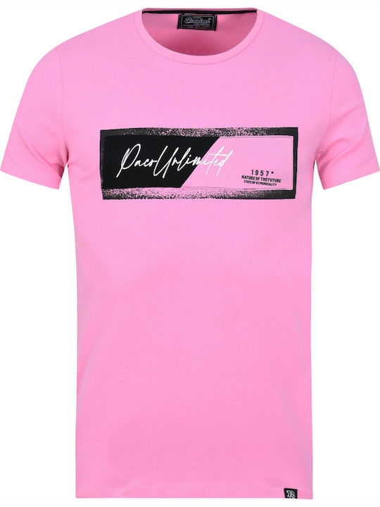 Paco & Co Herren T-Shirt Kurzarm Rosa