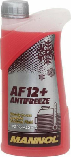 Mannol AF12+ Antifreeze Ready for Use Engine Coolant for Car -40°C Red 1lt 4012