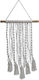 Inart Macrame Hanging Wall Decor White Made of Fabric 35x2x70cm