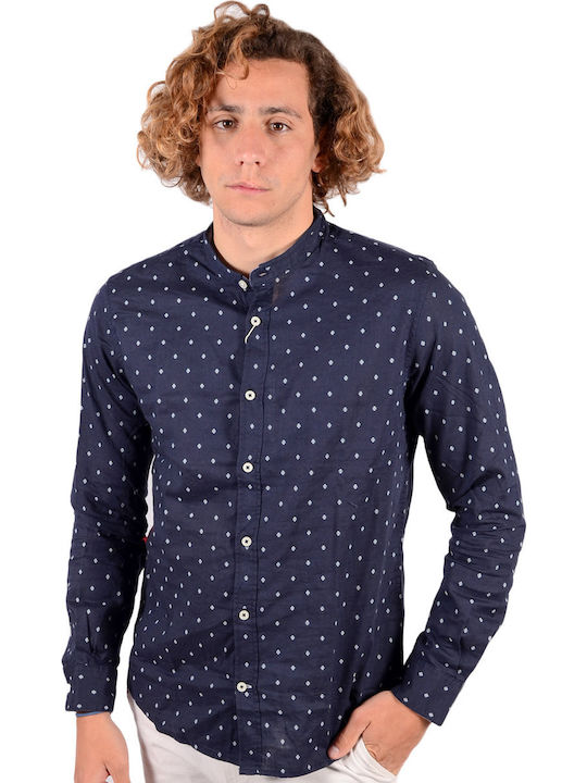 Tom Tailor Langärmlig Leinen Hemd Marineblau