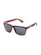 Neff Headwear Chip Men's Sunglasses with Burgundy Plastic Frame and Blue Lens