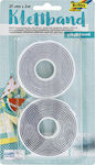 Folia Self-Adhesive Hook & Loop Tape White 20mmx2m 2pcs 2302