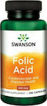 Swanson Folic Acid Βιταμίνη για την Υγεία του Νευρικού Συστήματος 250 κάψουλες