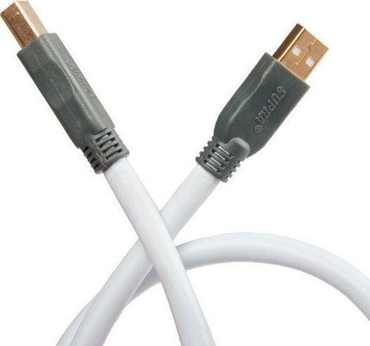 Supra USB 2.0 Cablu USB-A - USB-B Alb 1m