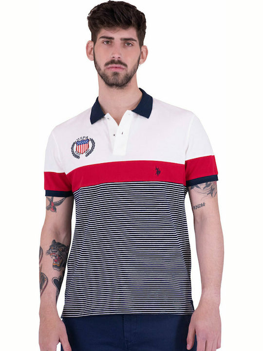 U.S. Polo Assn. Bluza Bărbătească cu Mânecă Scurtă Polo Multicolor