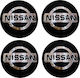 Carman Αυτοκόλλητα Σήματα Αλουμινίου Nissan 5.7cm για Ζάντες Αυτοκινήτου 4τμχ
