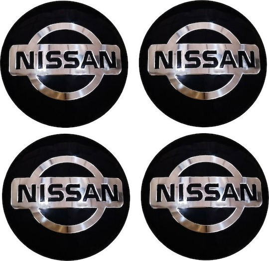 Carman Αυτοκόλλητα Σήματα Αλουμινίου Nissan 5.7cm για Ζάντες Αυτοκινήτου 4τμχ
