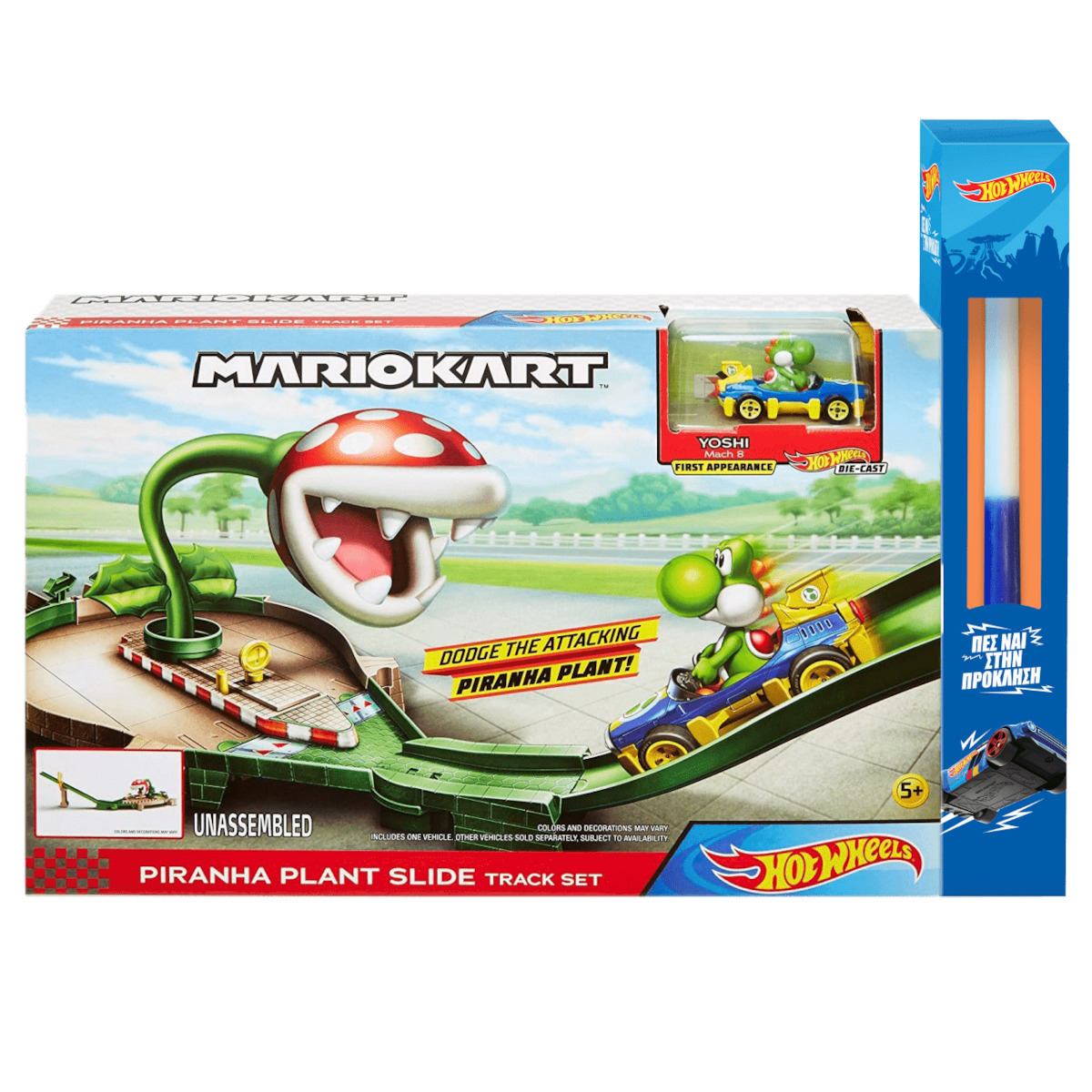 Παιχνιδολαμπάδα Hot Wheels Πίστα Mario Kart Piranha Plant Slide GFY47