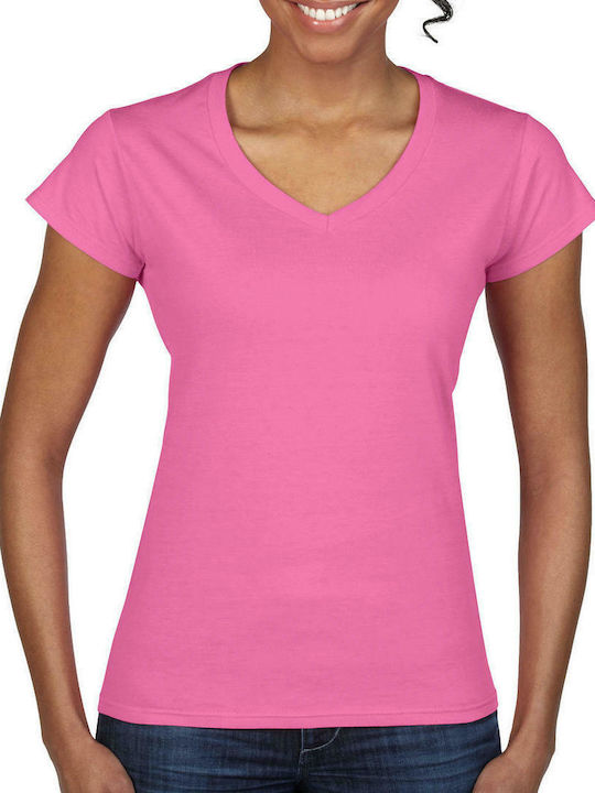 Gildan Werbe-T-Shirt in Rosa Farbe