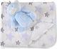 Cangaroo Blanket Nursery Swaddling Blankets Bear Blue with Animal 75x90cm. 108607