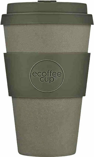 Ecoffee Cup Molto Grigio Κούπα Μπαμπού με Καπάκι Γκρι 400ml