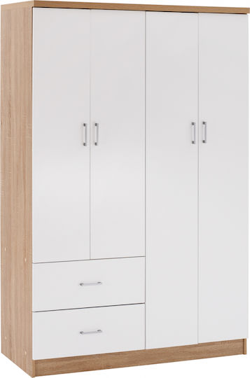 Vier Türen Kleiderschrank Blakely Sonama - White 120x42.5x180.5cm