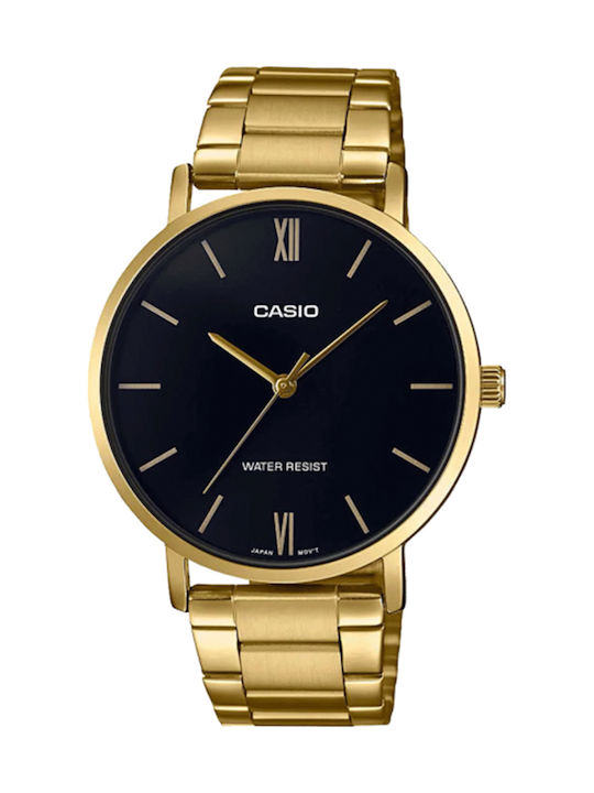 Casio Herrenuhr 40mm Batterie mit Gold Rostfreier Stahl Armband