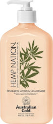 Australian Gold Hemp Nation Sparkling Citrus & Champagne După expunerea la soare Emulsie pentru corp 535ml