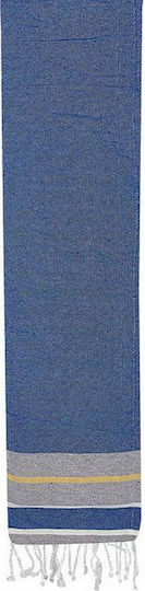 Summertiempo Beach Towel Cotton Blue with Fringes 180x90cm.