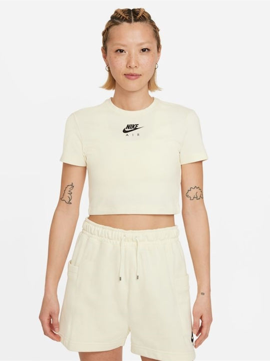 Nike Air Κοντομάνικη Γυναικεία Αθλητική Μπλούζα Coconut Milk