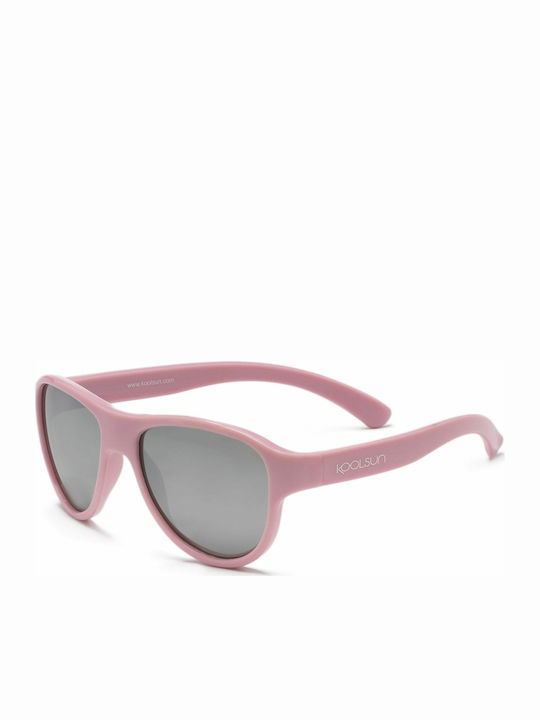 Koolsun Air 3-10 Years Άθραυστα Aviator Παιδικά Γυαλιά Ηλίου με Καθρέφτη Φακό Ροζ για 3-10 Ετών