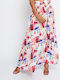 High-waisted Midi Skirt Pink