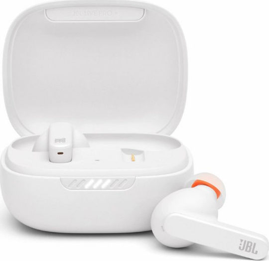 JBL Live Pro+ In-ear Bluetooth Handsfree Earphones with Sweat Resistance and Charging Case White