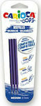 Carioca Oops Replacement Ink for Ballpoint in Blue color 3τμχ 3pcs