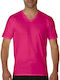 Gildan Werbe-T-Shirt in Fuchsie Farbe