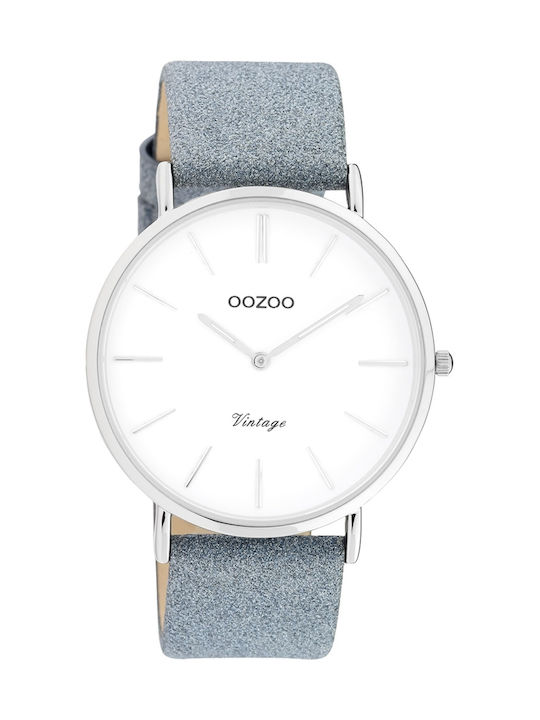 Oozoo Timepieces Vintage Damen Uhr mit Blau Led...