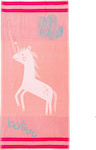 Palamaiki Nv5 Παιδική Πετσέτα Θαλάσσης Ροζ Μονόκεροι 150x70εκ.