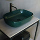 Scarabeo Glam Vessel Sink Porcelain 56x39x14cm Musk Green