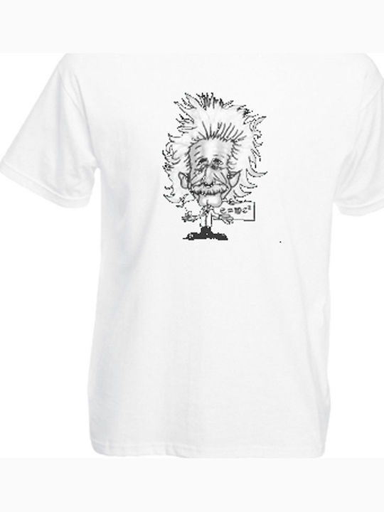 Einstein t-shirt Λευκό