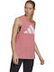 Adidas Winners Damen Sportlich Bluse Ärmellos Rosa