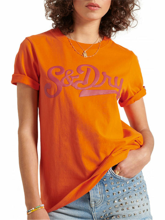 Superdry Collegiate Cali State Women's T-shirt Orange