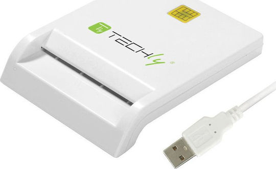 Techly Kartenleser USB 2.0 für Chipkarte Weiß