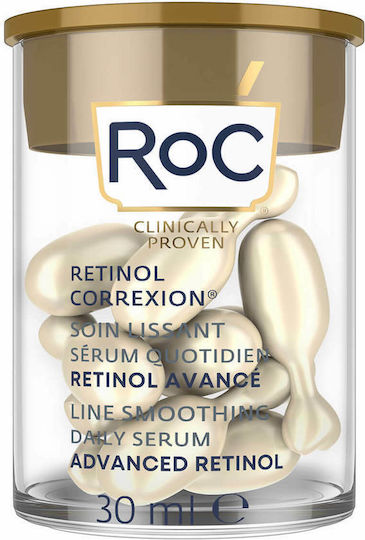 Roc Correxion Line Smoothing Advanced Night Capsules Serum Gesicht mit Retinol für Entgiftung 3.5ml
