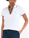 Women's Polo Blouse Short Sleeve White