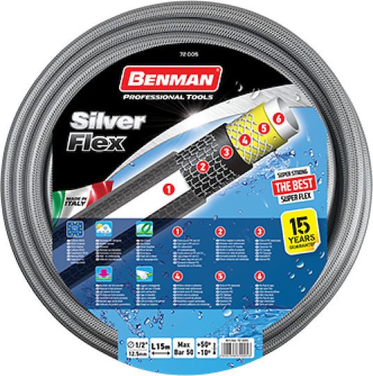 Benman Hose Watering SilverFlex 5/8" 15m