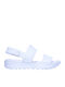 Skechers Breezy Feels Women's Flat Sandals Sporty Flatforms in White Color