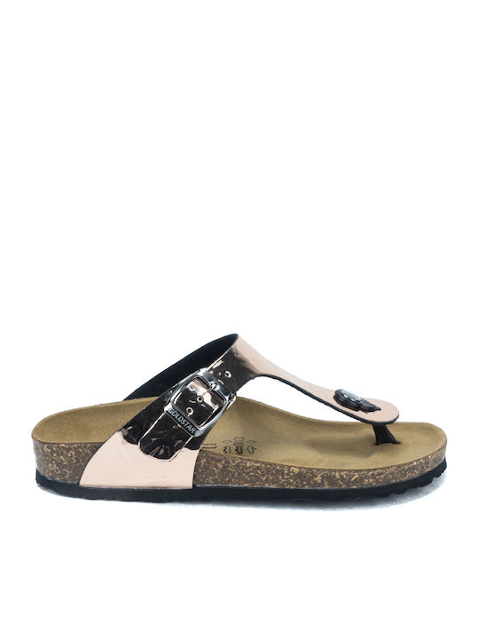 Goldstar 1830 Damen Flache Sandalen in Gold Farbe