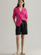 Gant Women's Monochrome Short Sleeve Shirt Fuchsia