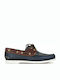 Dallas Men's Leather Boat Shoes Blue / Brandy