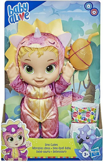 Hasbro Baby Alive Baby-Puppen-Set Dino Cuties Doll Triceratops Für 3+ Jahre