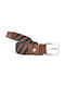 Legend Accessories Men's Knitted Leather Belt Multicolour