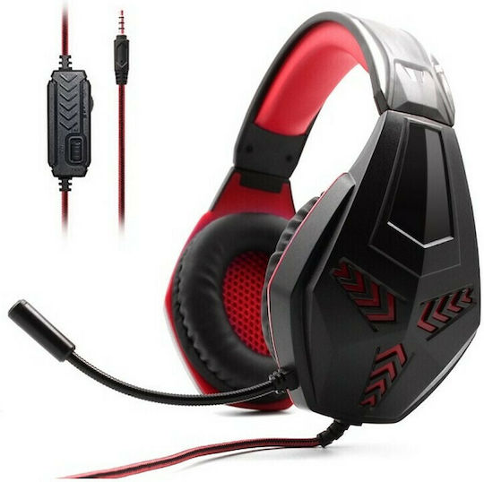 Komc M204 Über Ohr Gaming-Headset mit Verbindung 3,5mm Red