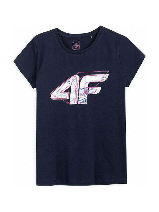 4F Παιδικό T-shirt Navy Μπλε