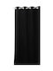 Decocraft Decocraft Vorhänge mit Grommet Basic Schwarze 140x260cm