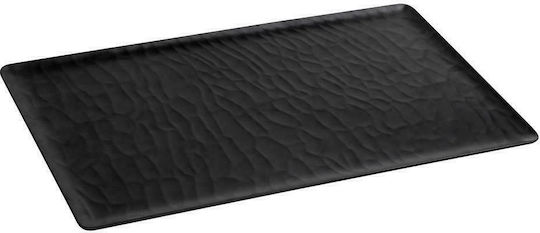Espiel Wavy Matte Serving Platter Rectangular Black 53x32.5cm