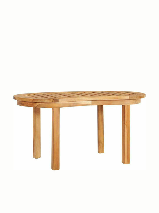 Sitting Room Table for Small Outdoor Spaces from Teak 90x50x45cm