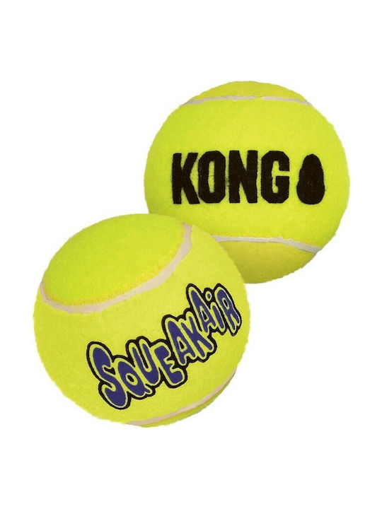 Kong Squeakair Tennis Training Toy Dog With Sound Medium Yellow 6pcs 47013