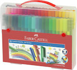 Faber-Castell Connector Felt-Tip Pens Washable Drawing Markers in 80 Colours