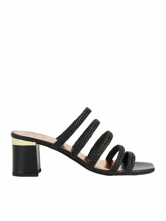 246917 Din piele Sandale Negre