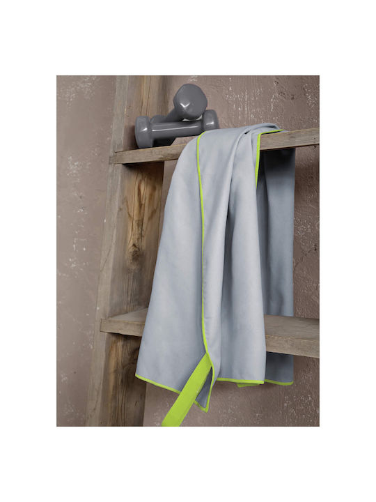 Nima Microfiber Silver Gym Towel 90x50cm